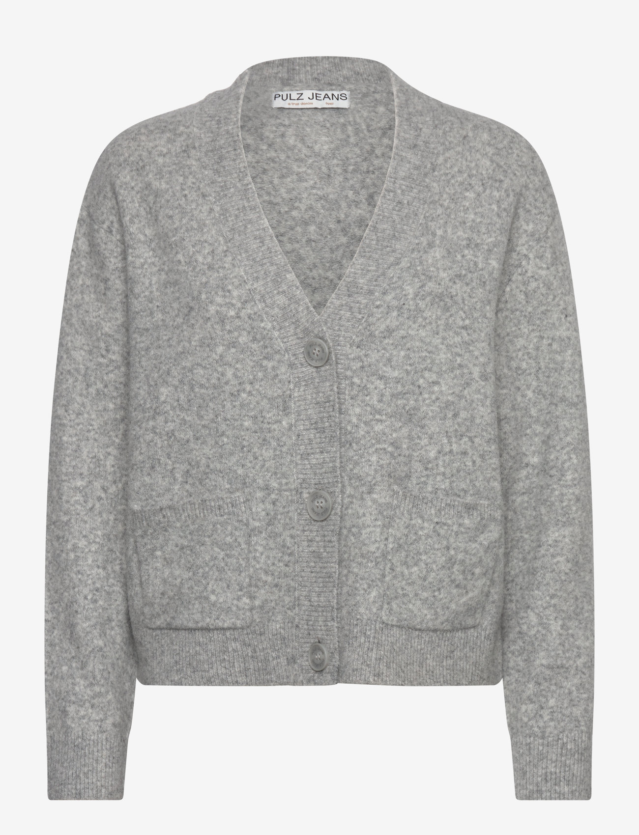 Pulz Jeans - PZASTRA Short Cardigan - cardigans - light grey melange - 0