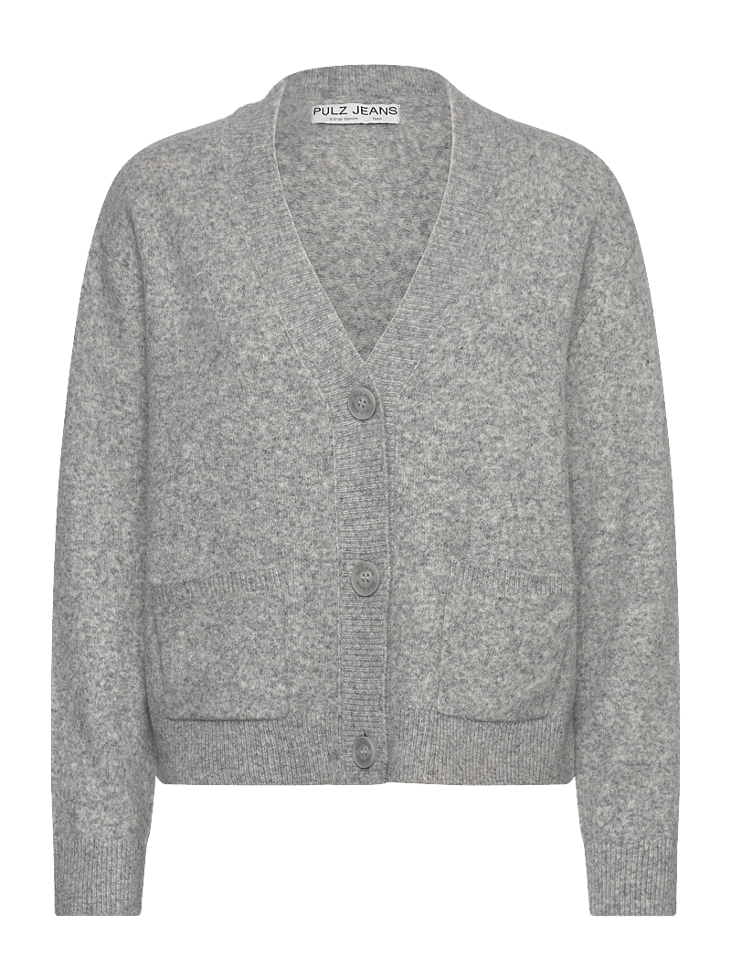 Pulz Jeans - PZASTRA Short Cardigan - cardigans - light grey melange - 0