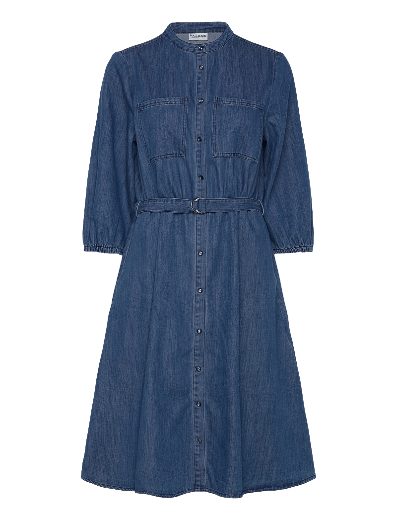Pulz Jeans - PZMALIA Dress - jeanskleider - medium blue denim - 0