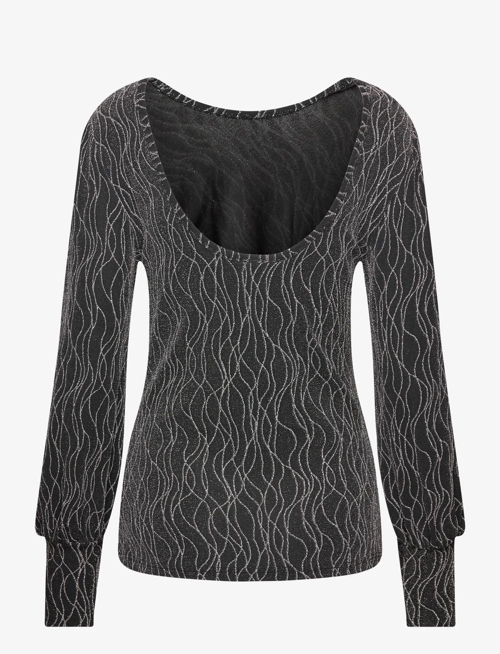 Pulz Jeans - PZHAZEL Blouse - långärmade blusar - silver glitter - 1