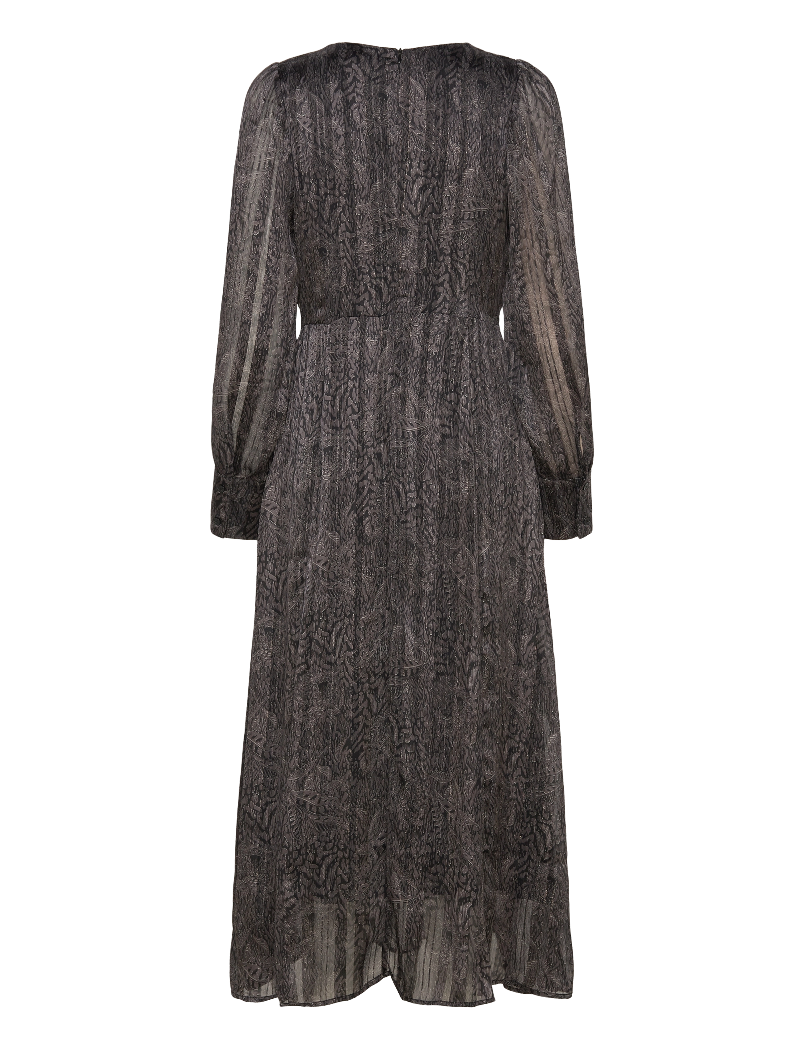 Pulz Jeans - PZMEGGY Long Dress - festtøj til outletpriser - irish cream feather printed - 1