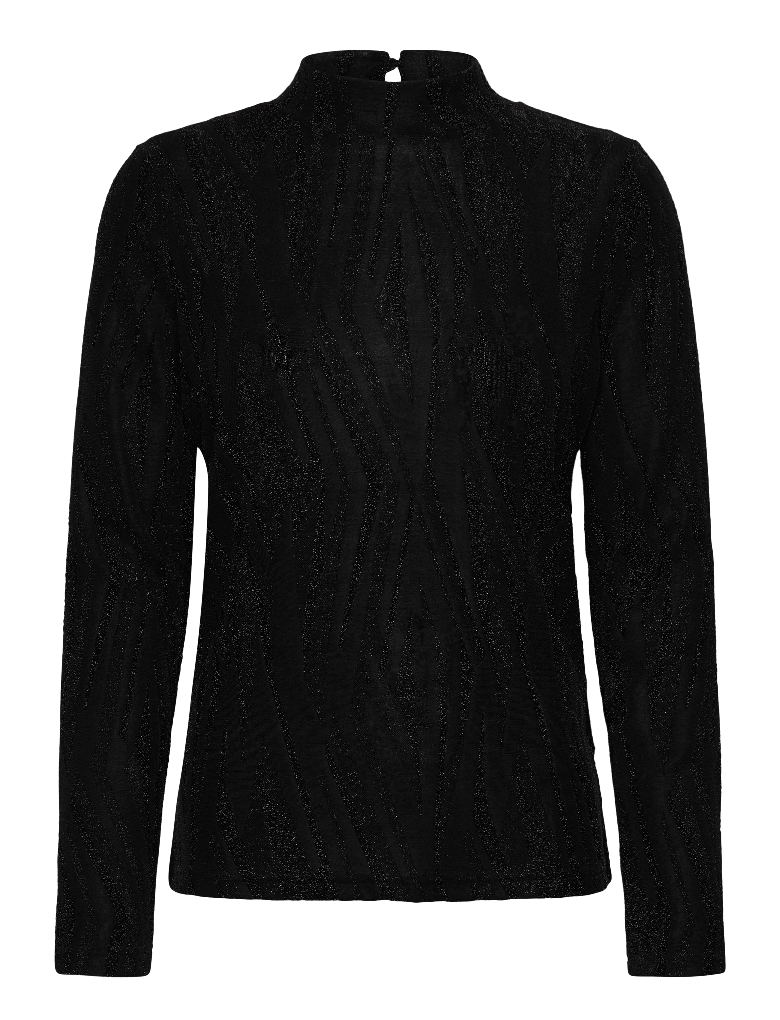 Pulz Jeans PZLUCIA LS Blouse - Riided - BLACK GLITTER / black