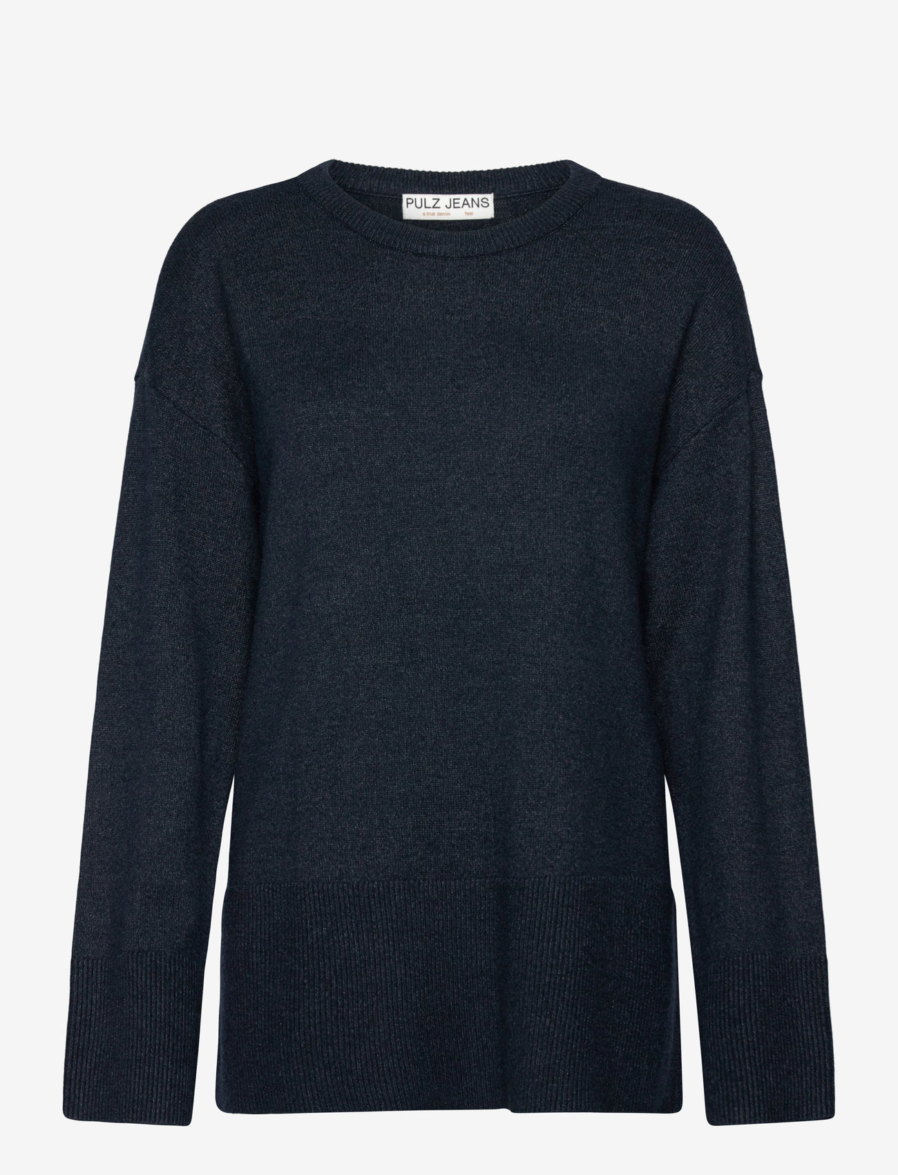 Pulz Jeans - PZSTEFFI ONeck Pullover - striktrøjer - dark sapphire melange - 0