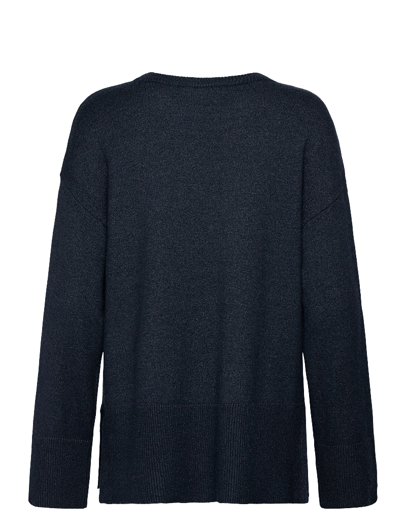 Pulz Jeans - PZSTEFFI ONeck Pullover - stickade tröjor - dark sapphire melange - 1