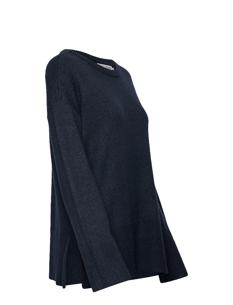 Pulz Jeans - PZSTEFFI ONeck Pullover - stickade tröjor - dark sapphire melange - 2