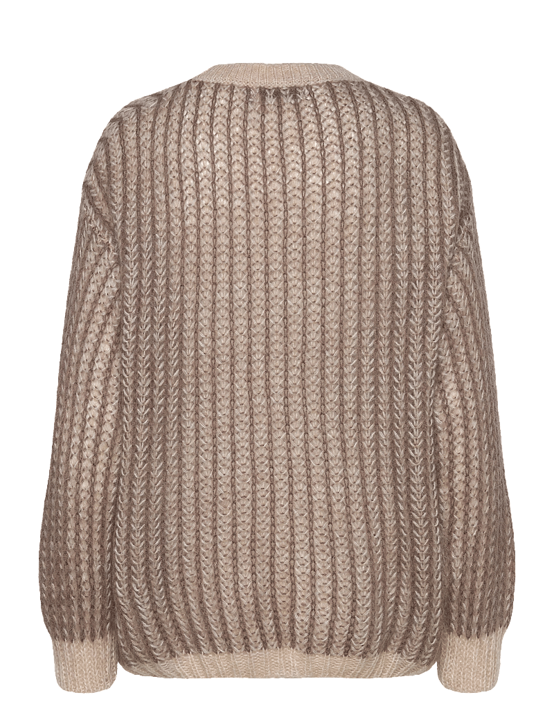 Pulz Jeans - PZPEYTON LS Oneck Pullover - pullover - brown melange - 1