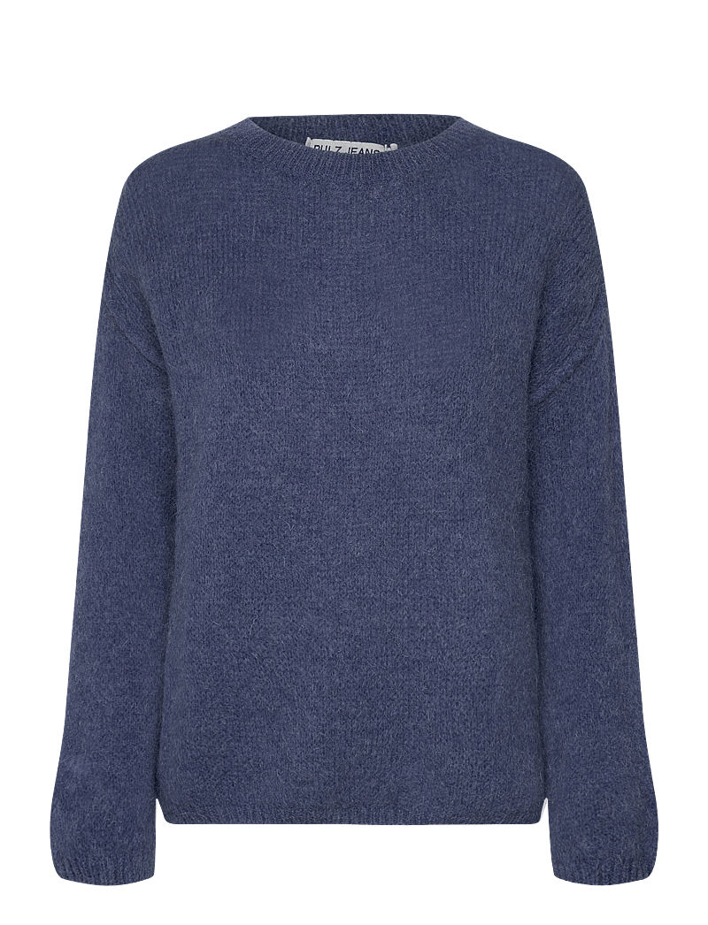 Pulz Jeans - PZMARIA LS Oneck Pullover - stickade tröjor - bright cobalt - 0
