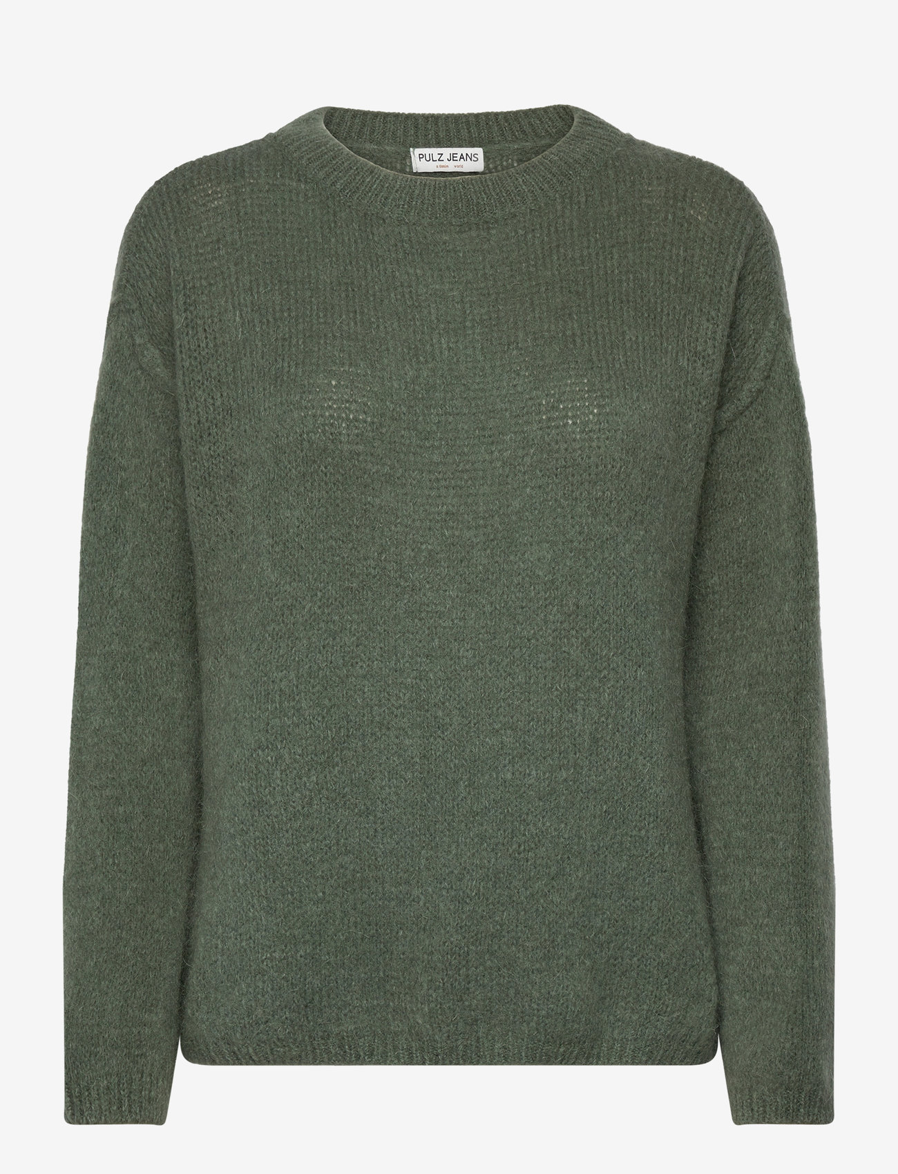 Pulz Jeans - PZMARIA LS Oneck Pullover - trøjer - grape leaf - 0