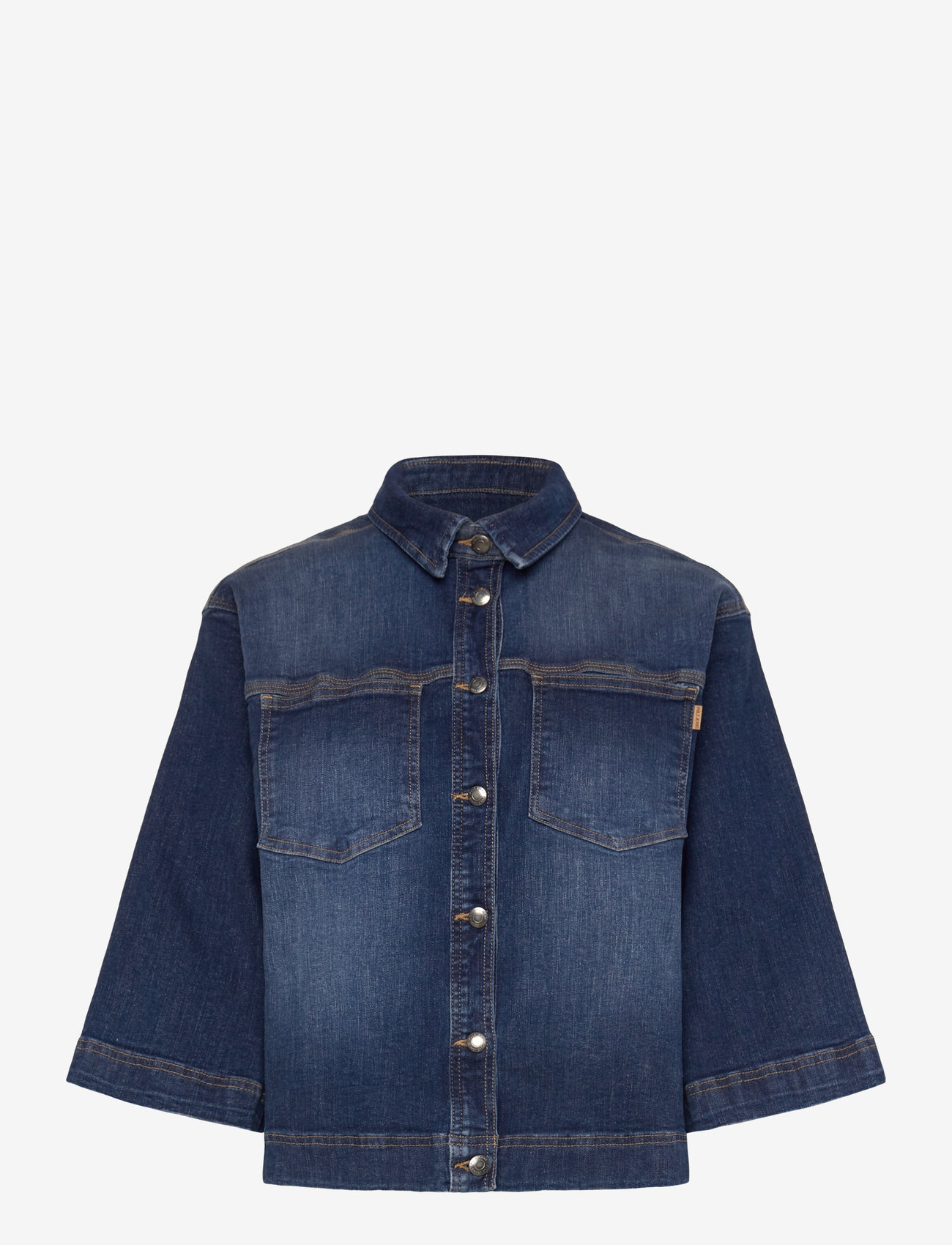 Pulz Jeans - PZKATJA Short Jacket - denim shirts - dark blue denim - 0