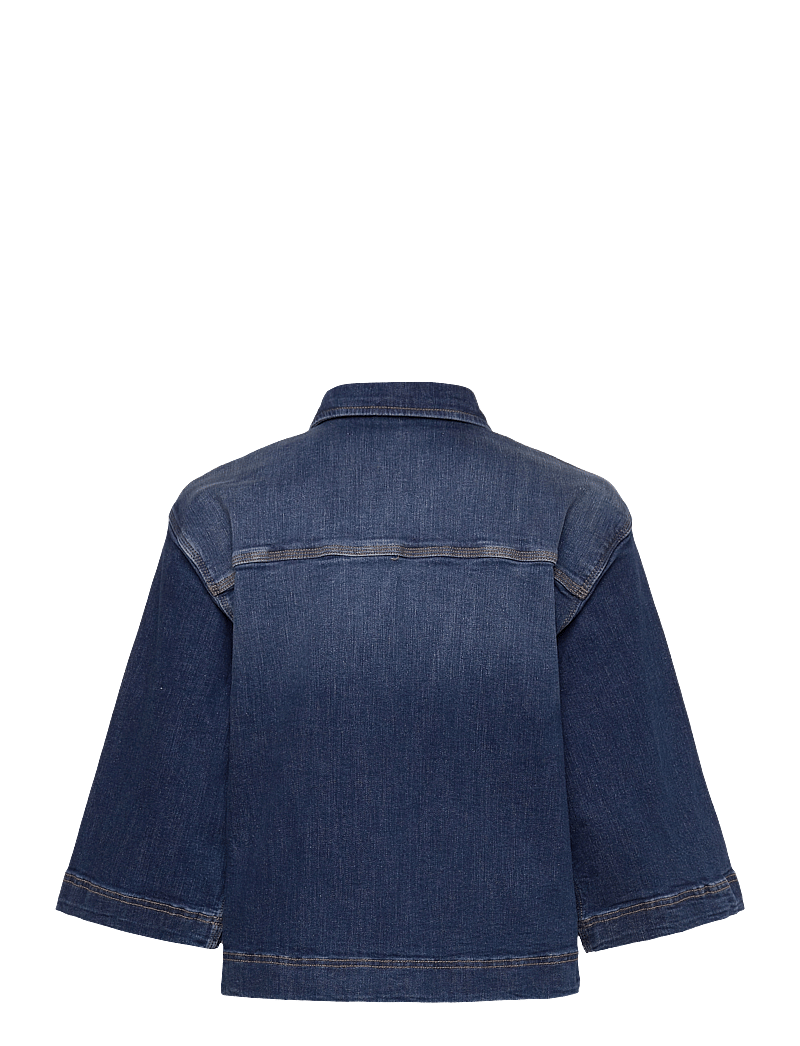 Pulz Jeans - PZKATJA Short Jacket - denim shirts - dark blue denim - 1