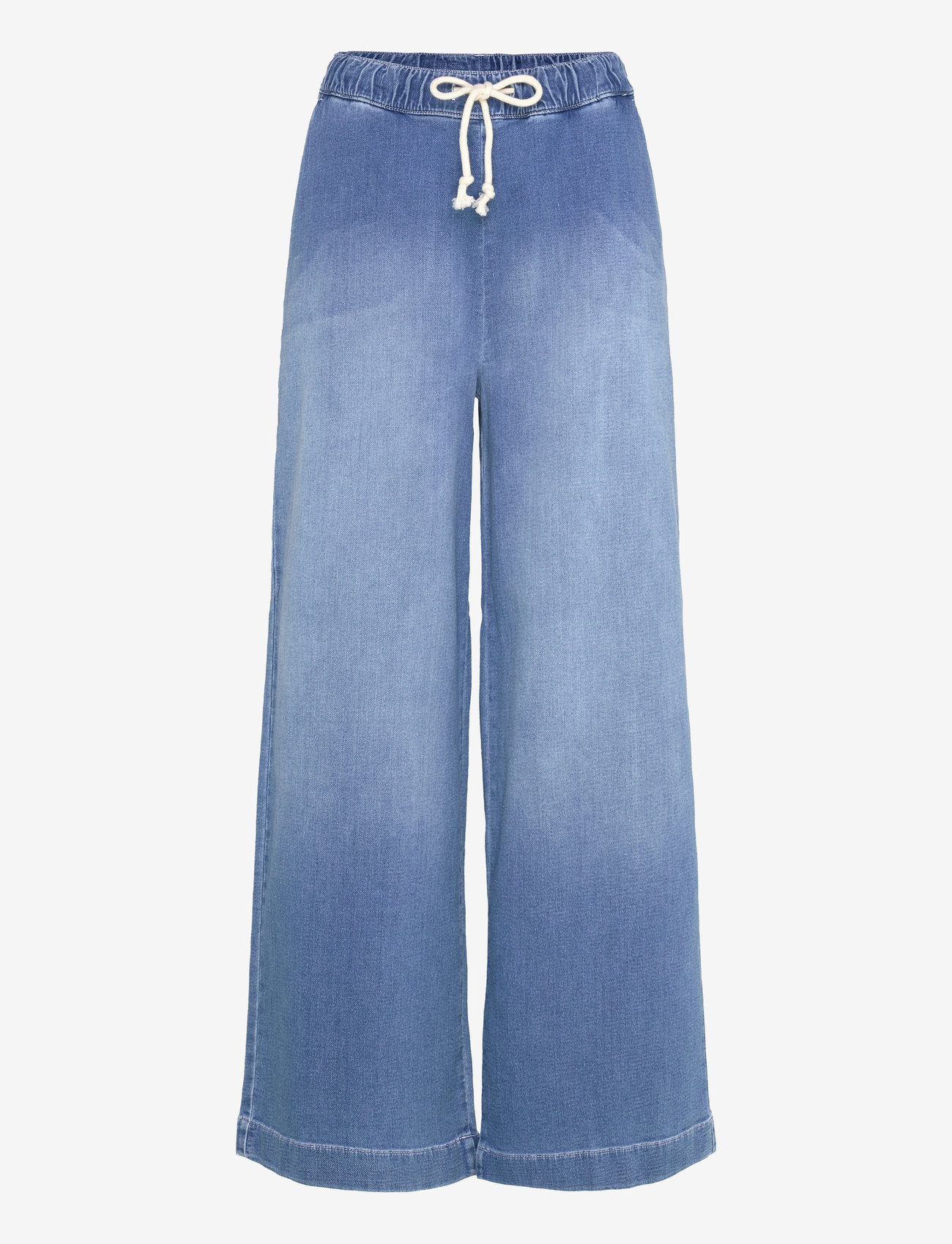 Pulz Jeans - PZRAVEN HW Pant - hosen mit weitem bein - medium blue denim - 0