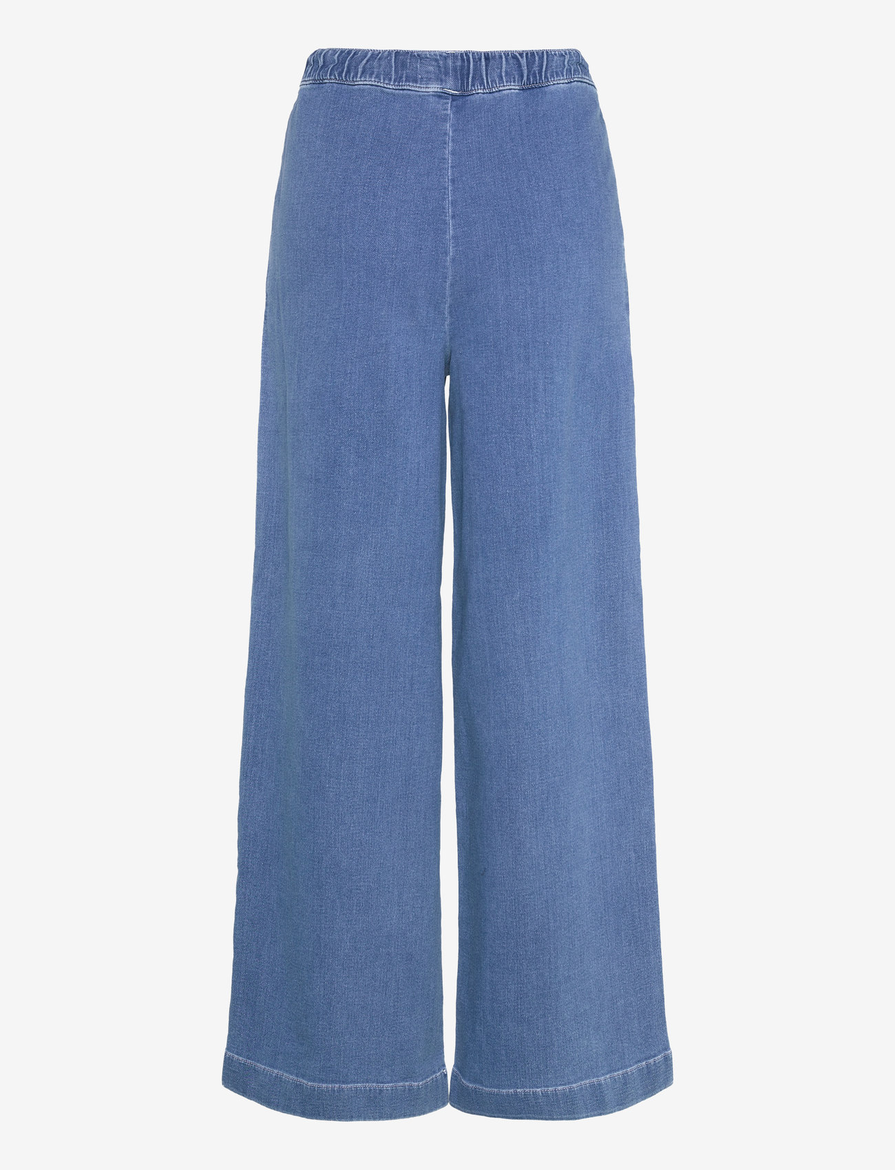 Pulz Jeans - PZRAVEN HW Pant - hosen mit weitem bein - medium blue denim - 1