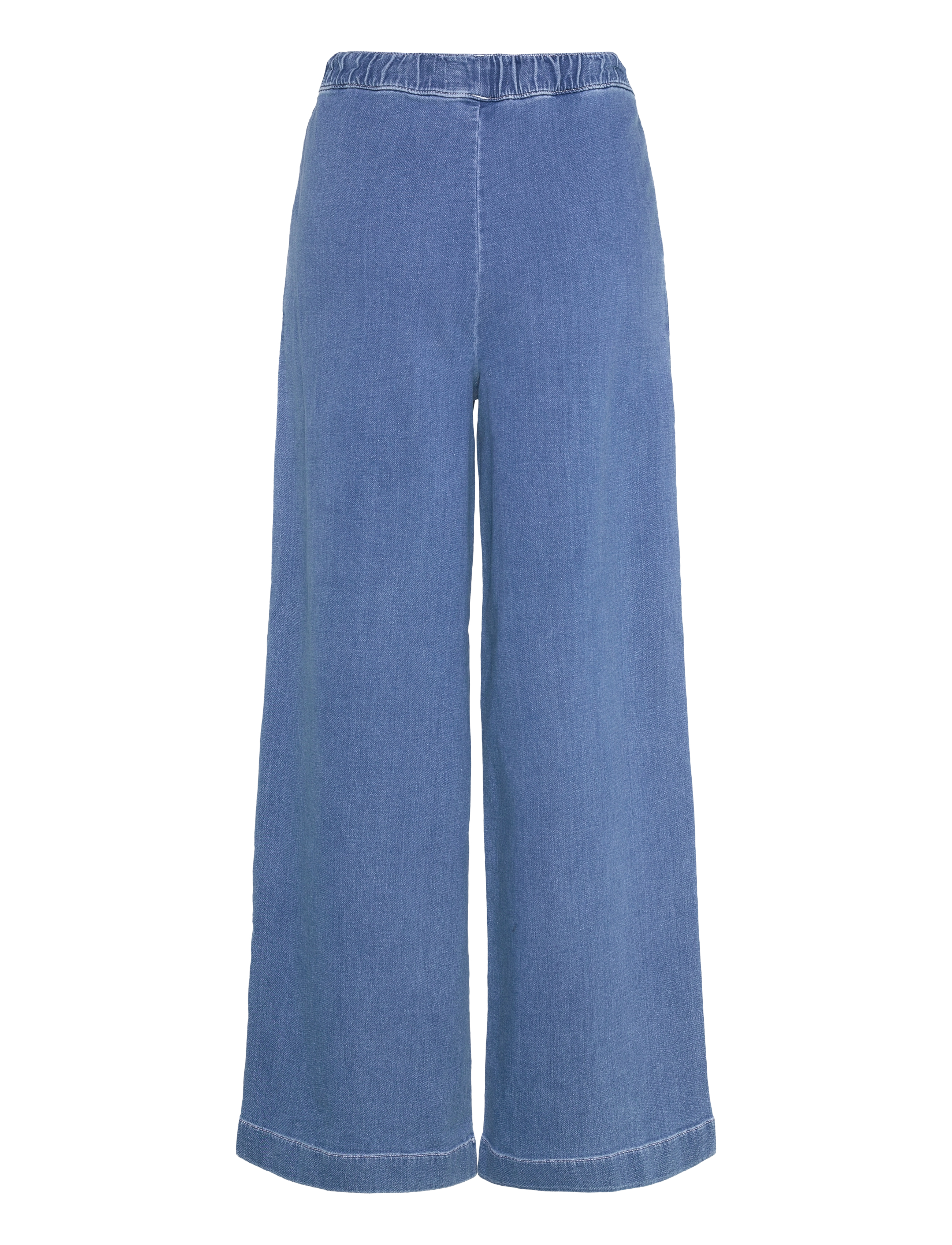 Pulz Jeans - PZRAVEN HW Pant - hosen mit weitem bein - medium blue denim - 1