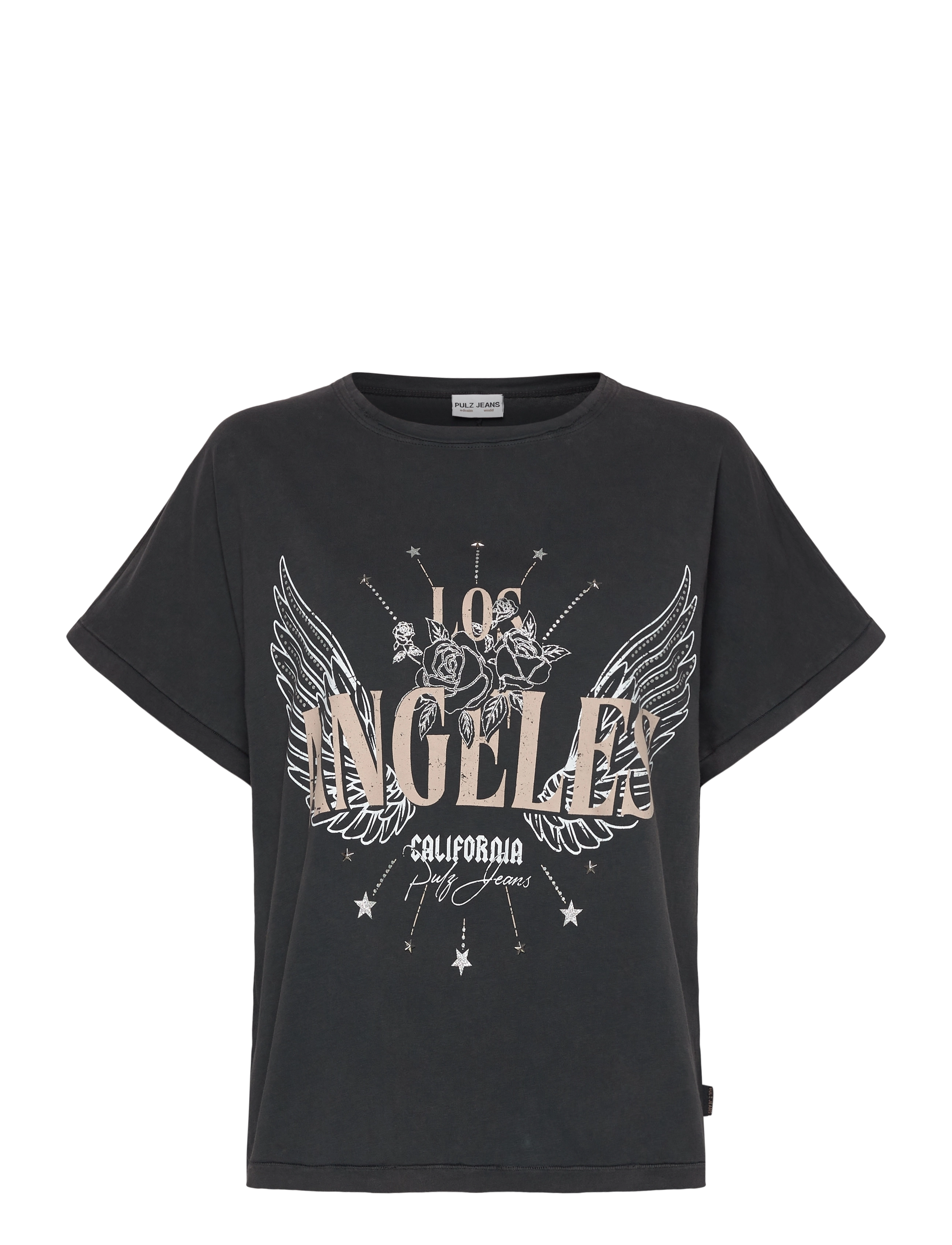 Pulz Jeans PZHATTIE Wing Tshirt - Kampagne - BLACK BEAUTY / black