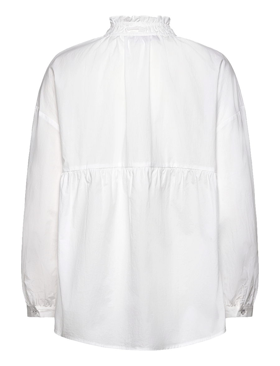 Pulz Jeans - PZJULLE Oversized Shirt - langærmede skjorter - bright white - 1