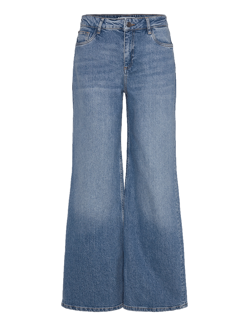 Pulz Jeans - PZMELROSE UHW Jeans Wide Leg - hosen mit weitem bein - medium blue denim - 0