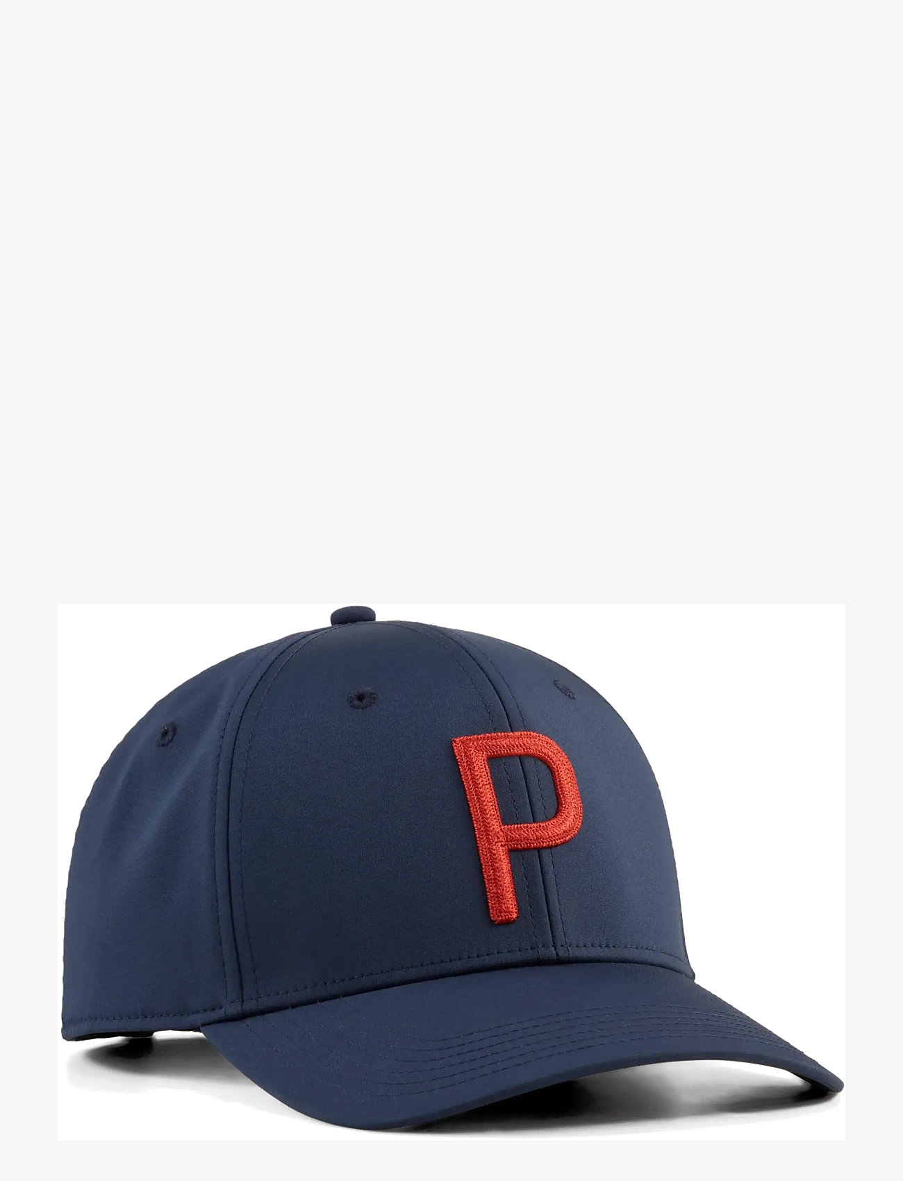 PUMA Golf - Heritage P Tech Cap - caps - deep navy-candy apple - 0