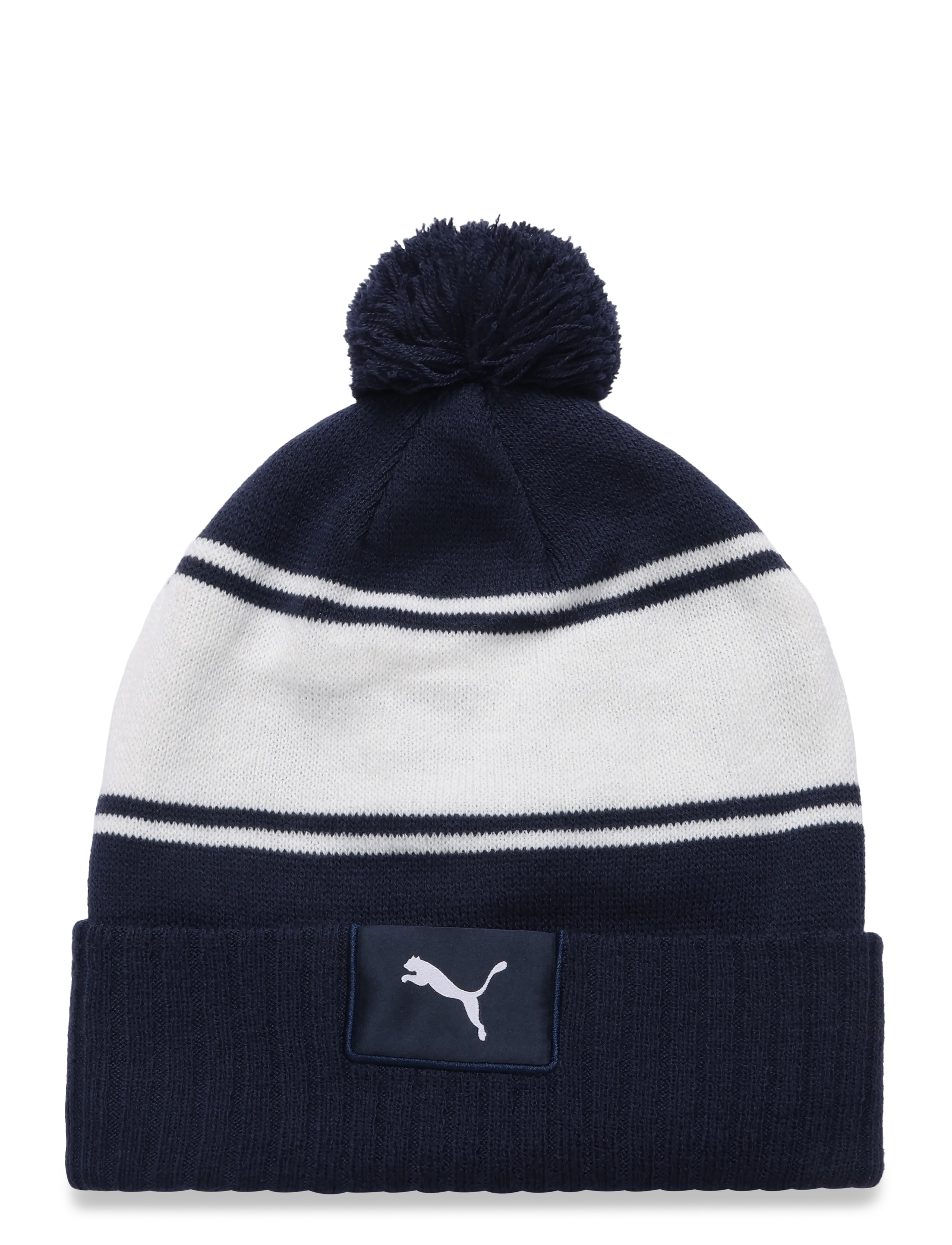 PUMA Golf Puma Sport Pom Beanie - Accessories - DEEP NAVY-WHITE GLOW / navy