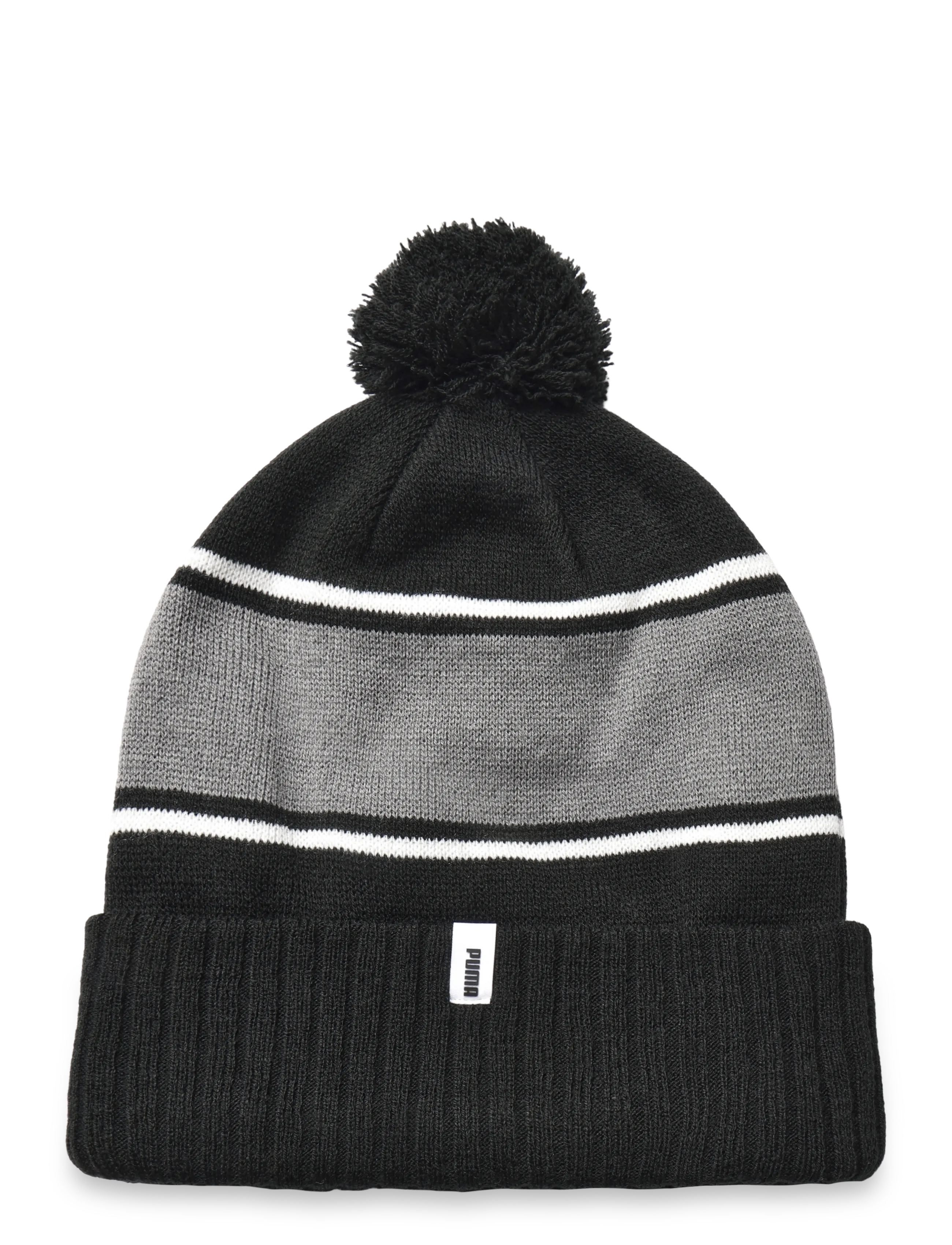 Puma Svart pom Beanie Sport Black/Shady Grey Pom mössor herr – bild 3