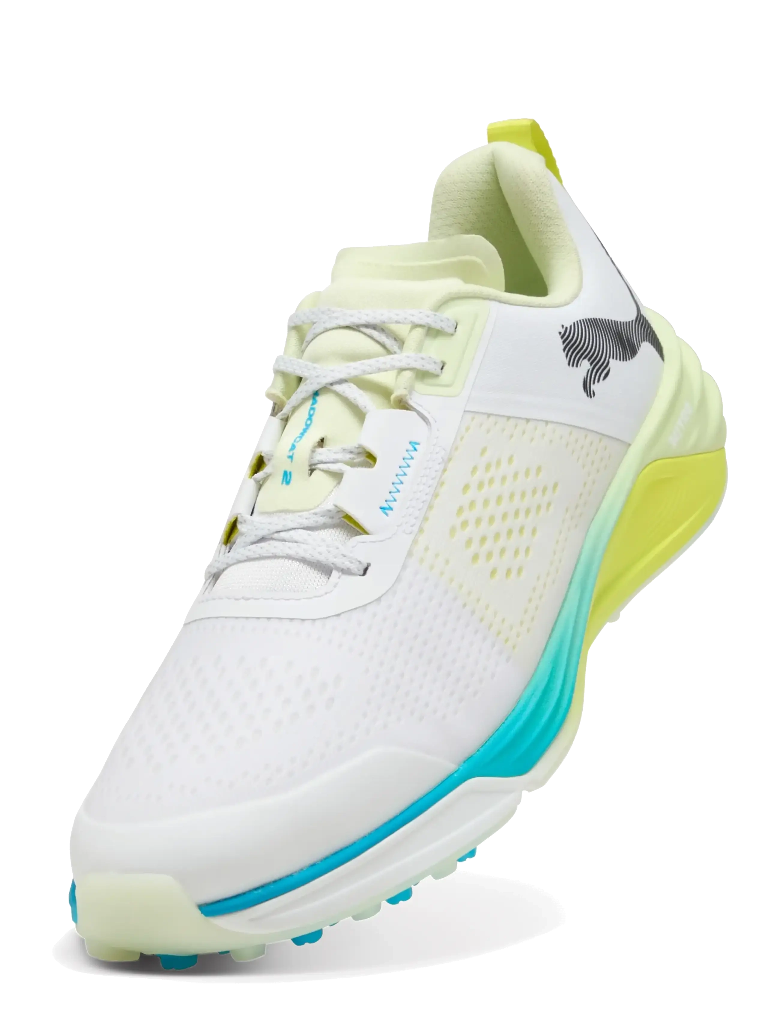PUMA Golf Shadowcat NITRO 2.0 - Schuhe - PUMA WHITE-PUMA BLACK-APPLE SPRITZ / white
