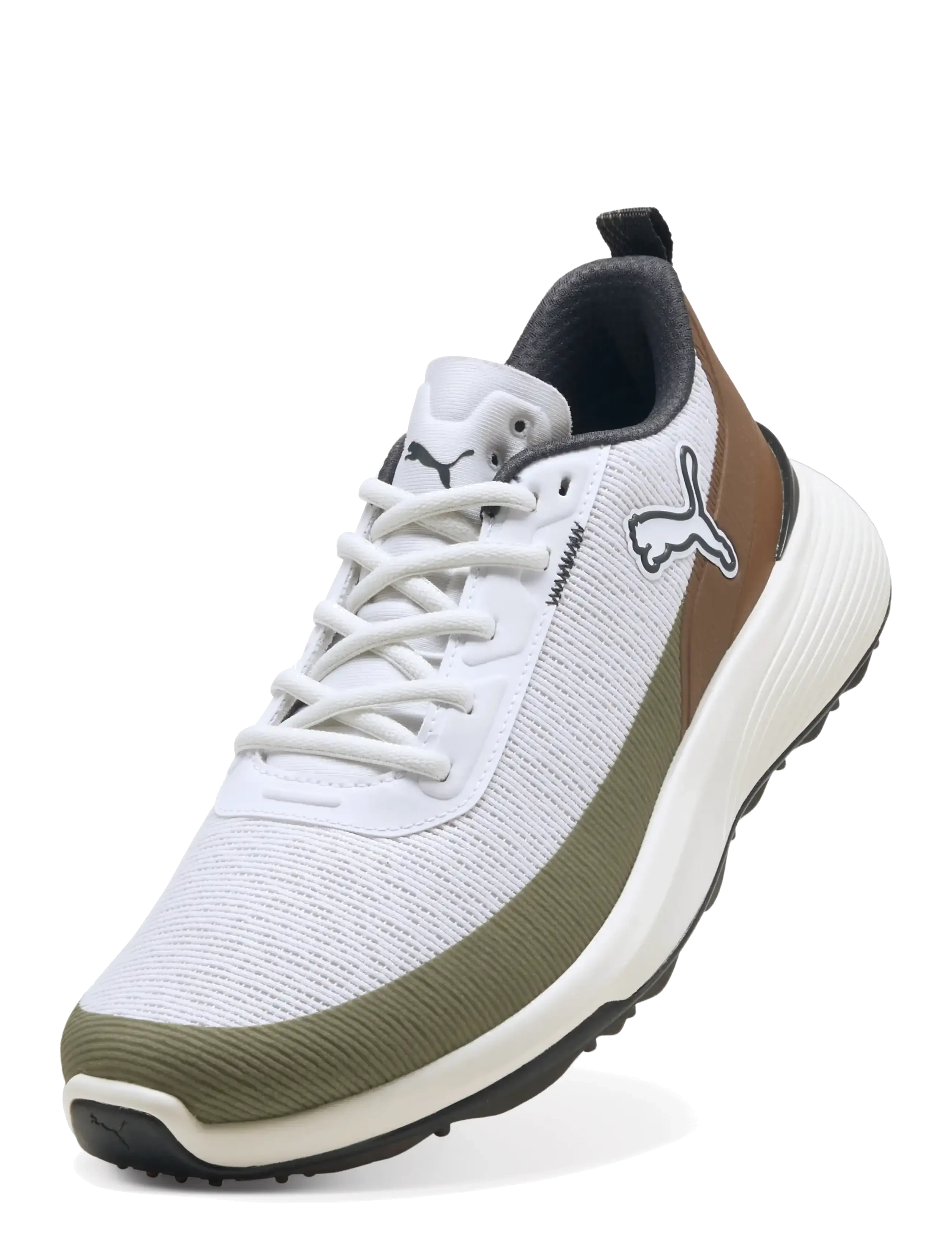 PUMA Golf Gruve Sport - Golfschuhe - PUMA WHITE-FUDGE-DARK SAGE / white