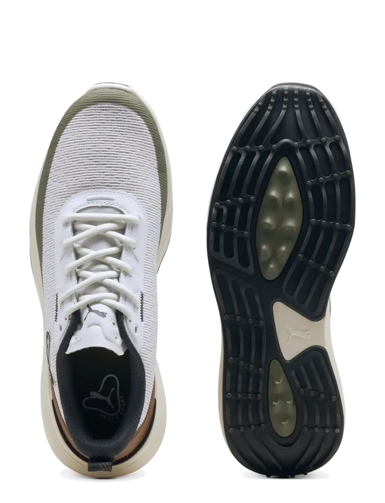 PUMA Golf - Gruve Sport - golf shoes - puma white-fudge-dark sage - 1