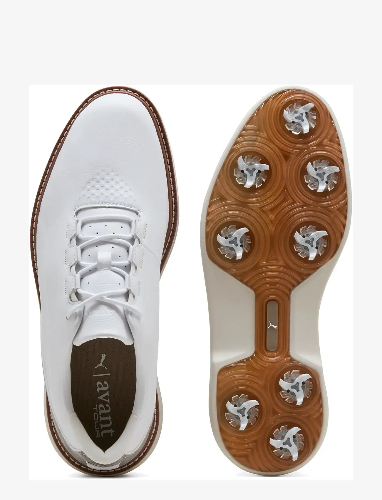 PUMA Golf - PUMA Avant Tour - golfsko - puma white-brown mushroom - 1
