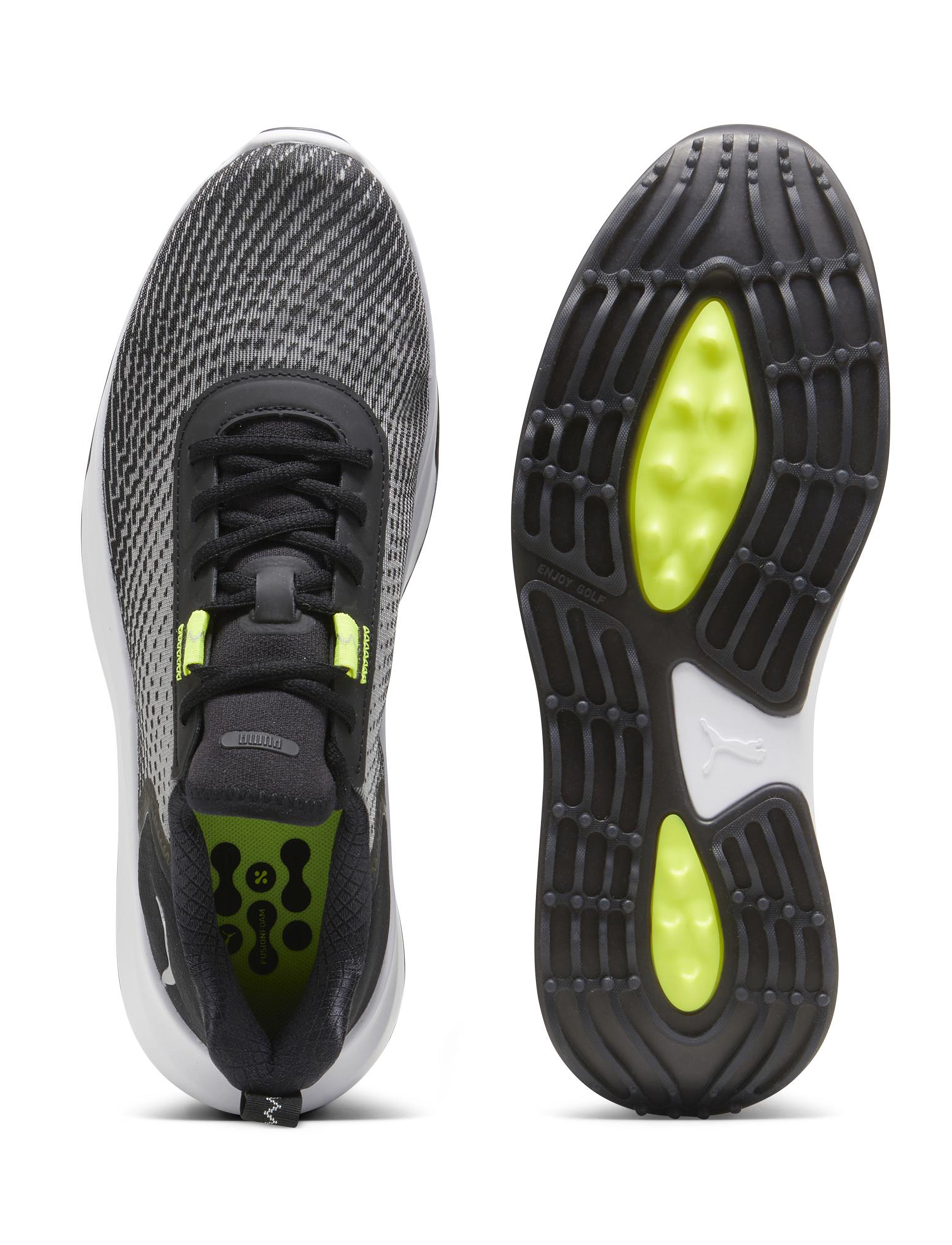 PUMA Golf Fusion Crush Sport - PUMA Golf - PUMA BLACK-ELECTRIC LIME / black