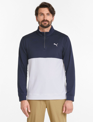 PUMA Golf - Gamer Colorblock 1/4 Zip - sportiska stila džemperi - navy blazer-bright white - 2