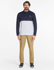 PUMA Golf - Gamer Colorblock 1/4 Zip - sportiska stila džemperi - navy blazer-bright white - 4