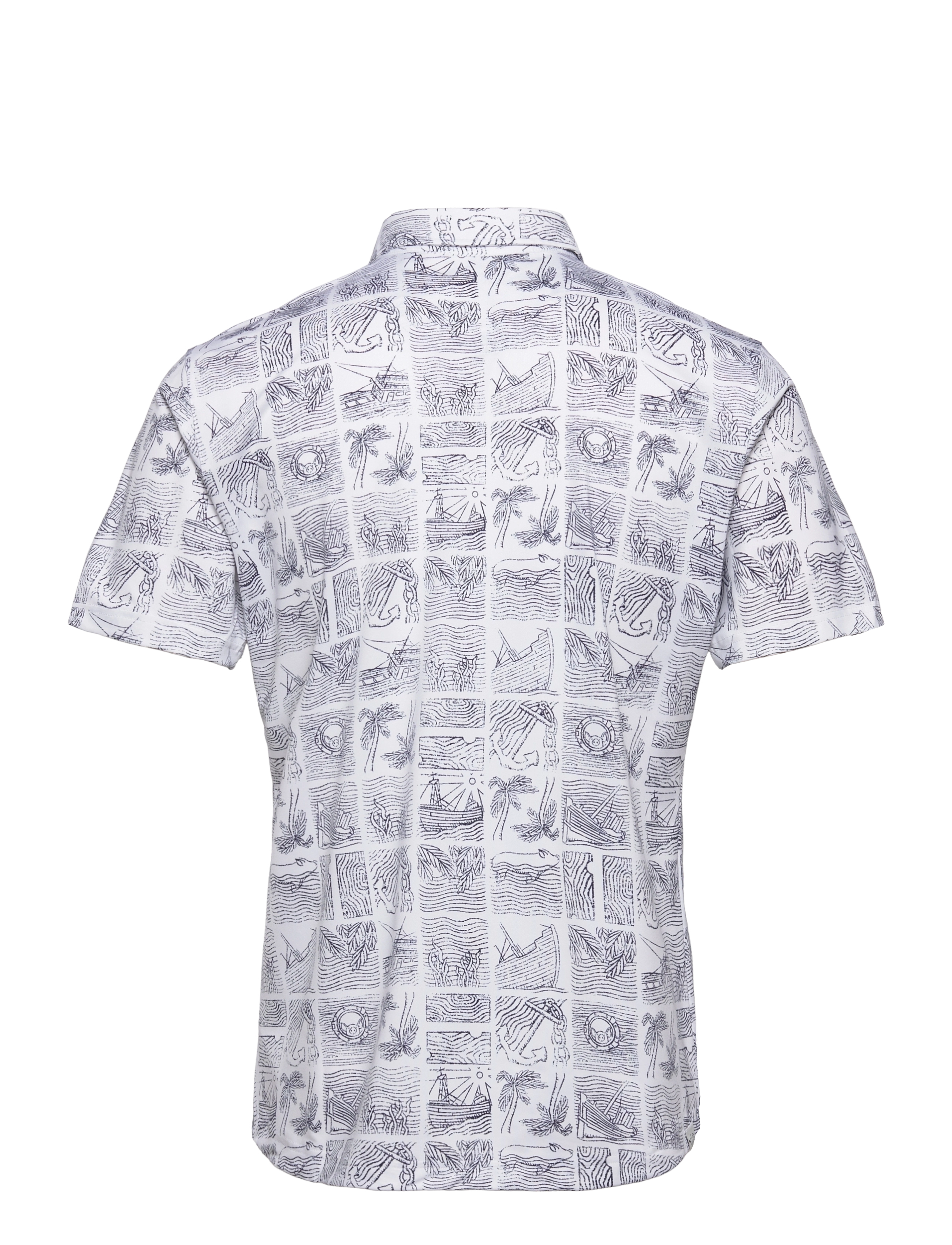 PUMA Golf - Mattr Shipwrecked Button Down - bright white-navy blazer - 1