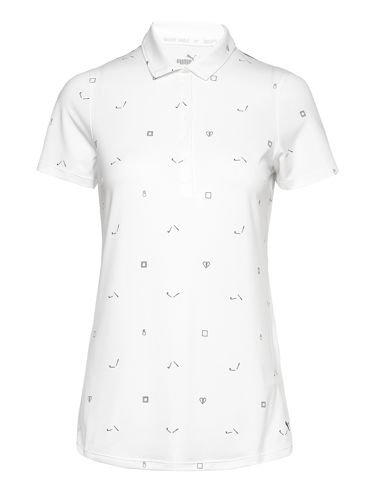W Cloudspun H8 Golf Polo - BRIGHT WHITE-NAVY BLAZER