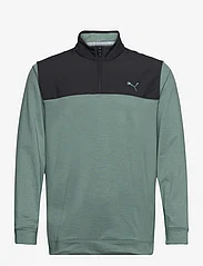 PUMA Golf - Cloudspun Colorblock 1/4 Zip - clothing - puma black-eucalyptus heather - 0