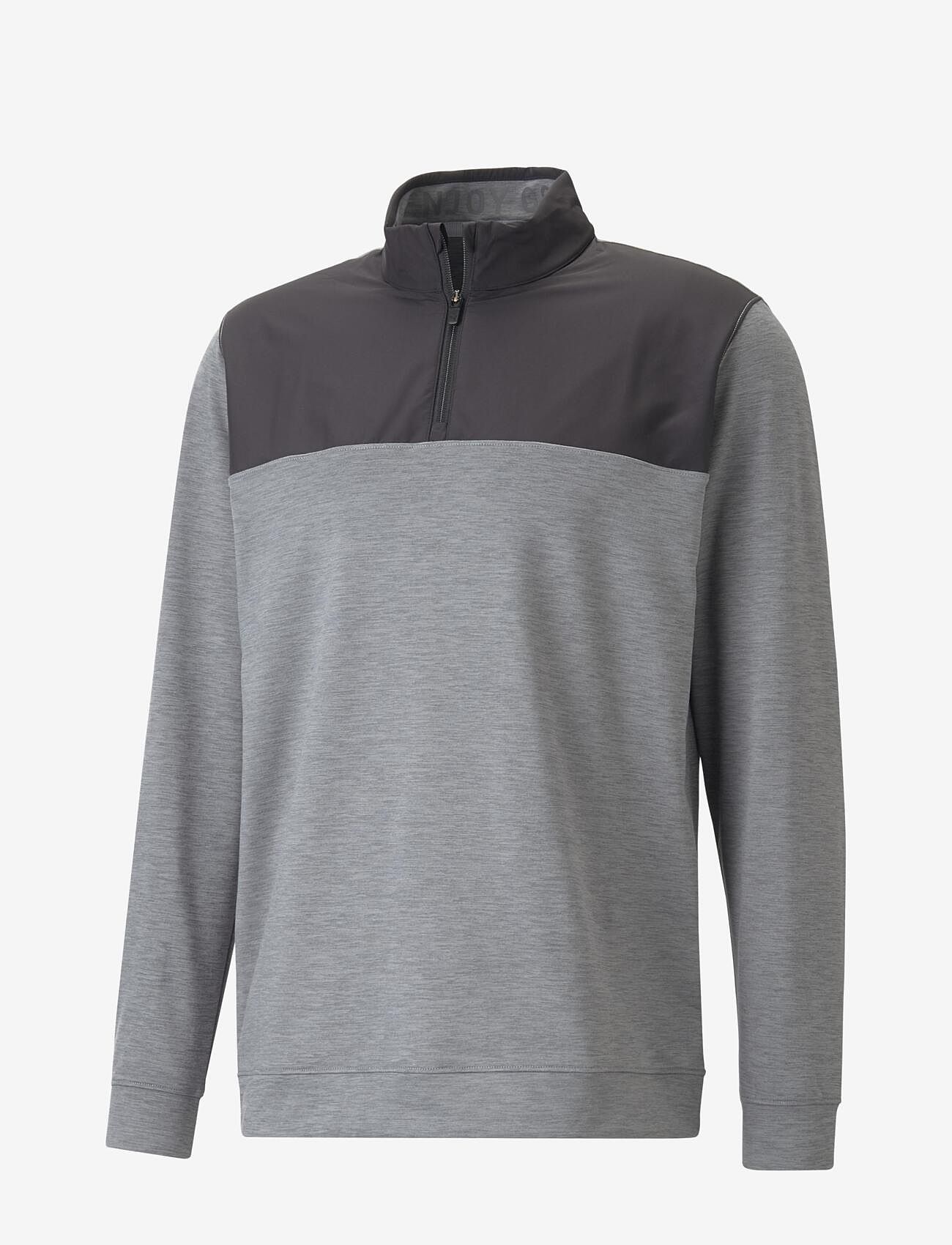 PUMA Golf - Cloudspun Colorblock 1/4 Zip - fleece & midlayer - puma black-quiet shade heather - 1
