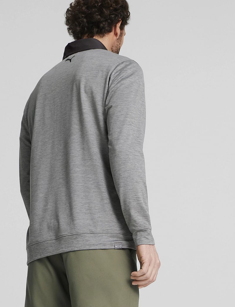 PUMA Golf - Cloudspun Colorblock 1/4 Zip - fleece & mellanlager - puma black-quiet shade heather - 4