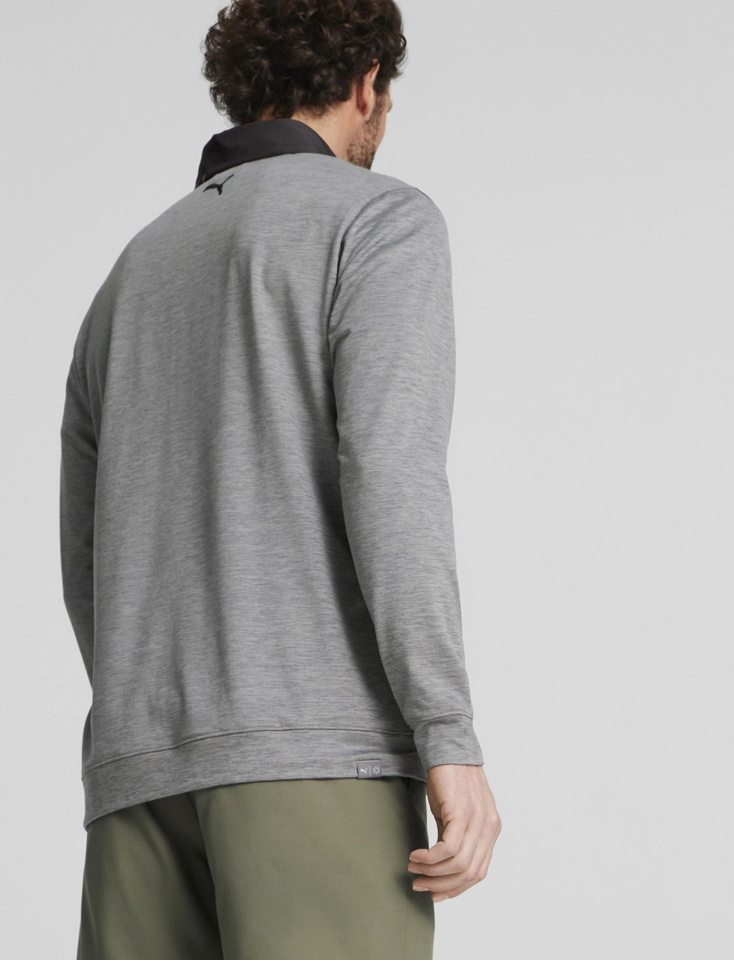 PUMA Golf - Cloudspun Colorblock 1/4 Zip - fleece og mellemlag - puma black-quiet shade heather - 4