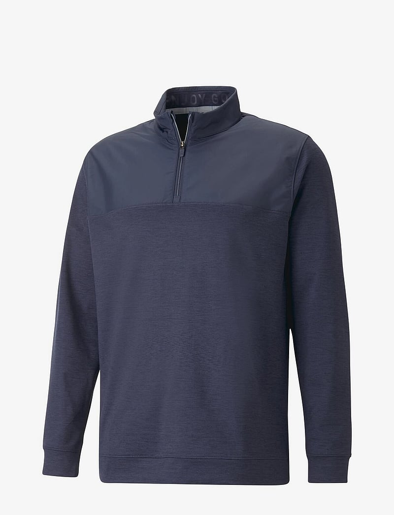 PUMA Golf - Cloudspun Colorblock 1/4 Zip - fleece og mellemlag - navy blazer-navy blazer heather - 1
