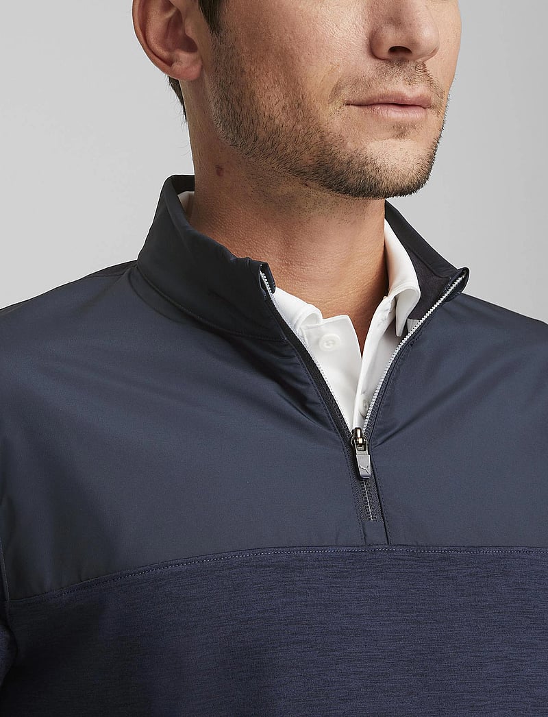 PUMA Golf - Cloudspun Colorblock 1/4 Zip - fleece og mellemlag - navy blazer-navy blazer heather - 3
