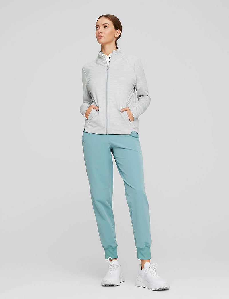 PUMA Golf - W Cloudspun Heather Full Zip Jacket - sweatshirts - high rise heather - 3