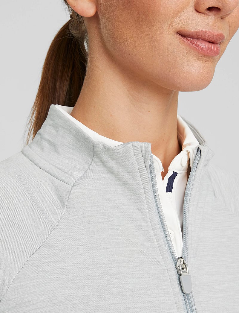 PUMA Golf - W Cloudspun Heather Full Zip Jacket - sweatshirts - high rise heather - 4