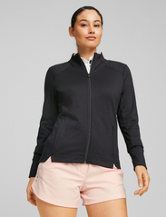 PUMA Golf - W Cloudspun Heather Full Zip Jacket - džemperiai - puma black heather - 2
