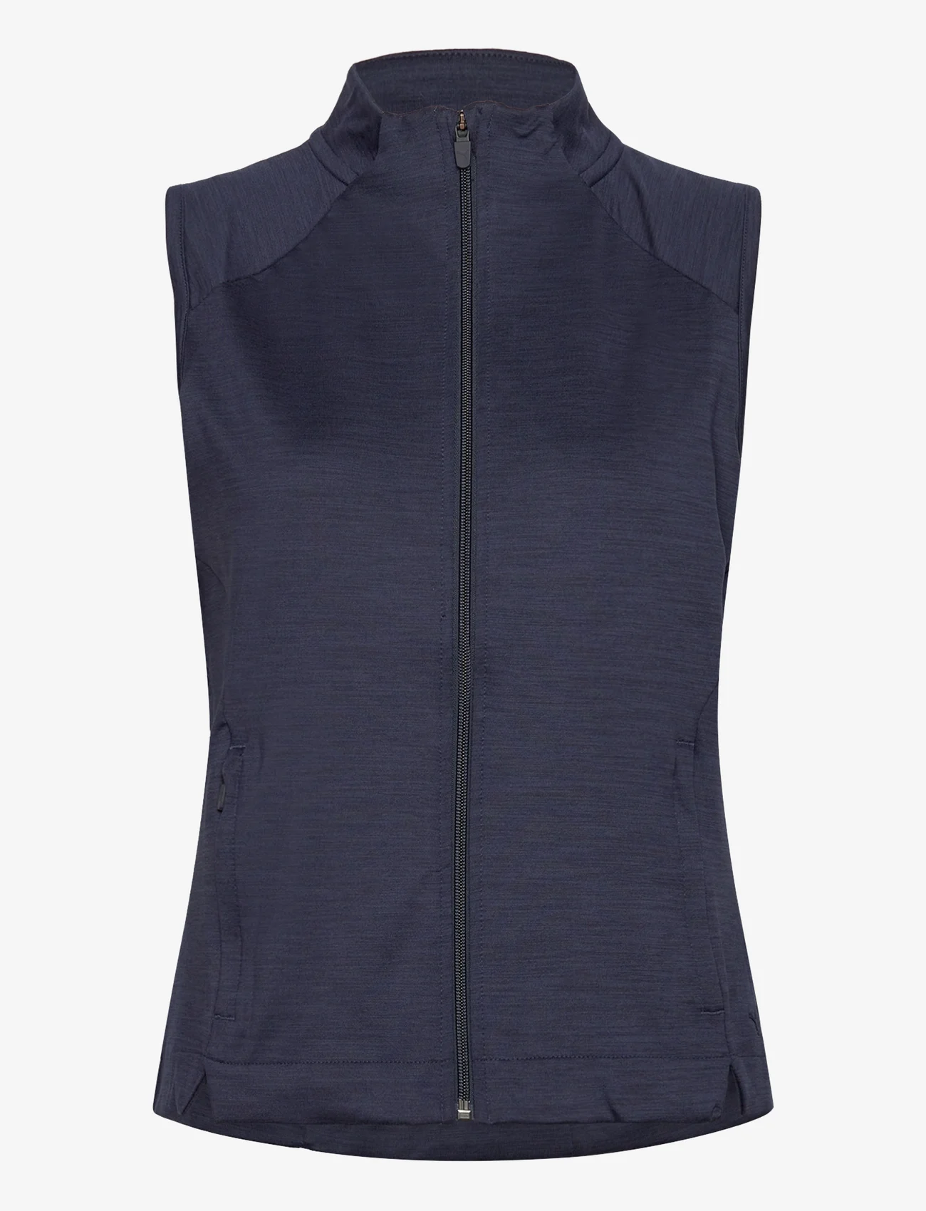 PUMA Golf - W Cloudspun Heather Full Zip Vest - quilted vests - navy blazer heather - 0