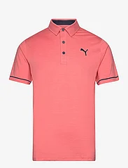 PUMA Golf - Cloudspun Haystack Polo - polo marškinėliai trumpomis rankovėmis - melon punch heather-deep navy heather - 0