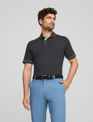 PUMA Golf - Cloudspun Haystack Polo - polo marškinėliai trumpomis rankovėmis - puma black heather-high rise heather - 2