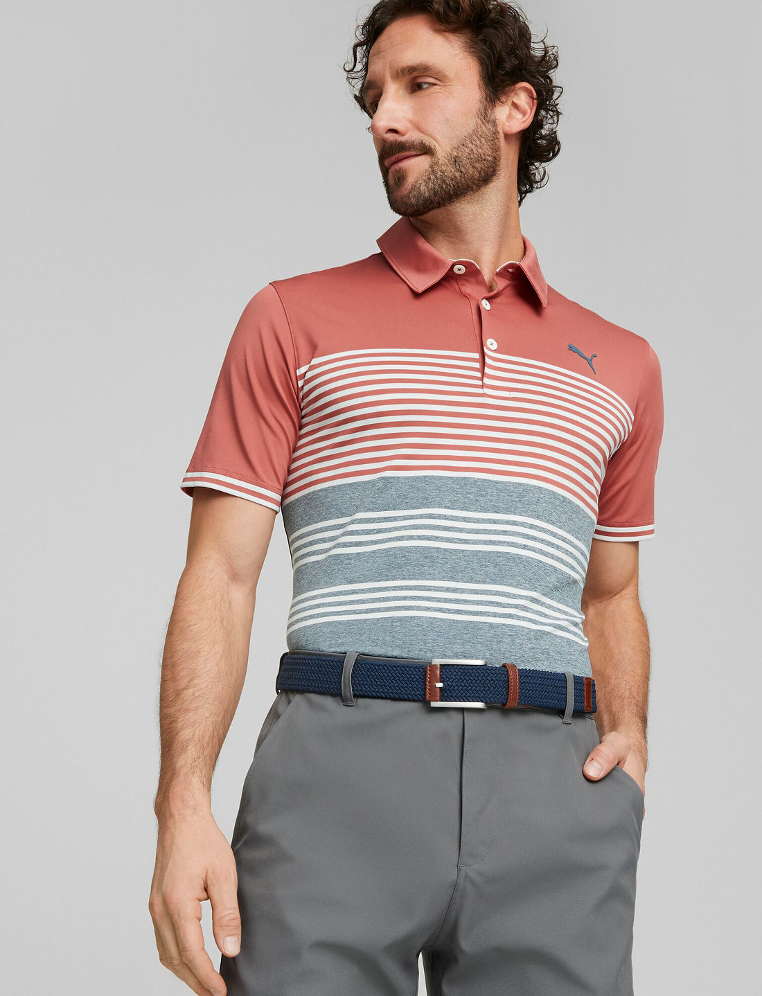 Pink puma top golf shirt