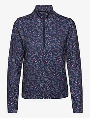 PUMA Golf - W Micro Floral Cloudspun 1/4 Zip - t-shirt & tops - navy blazer-loveable - 0