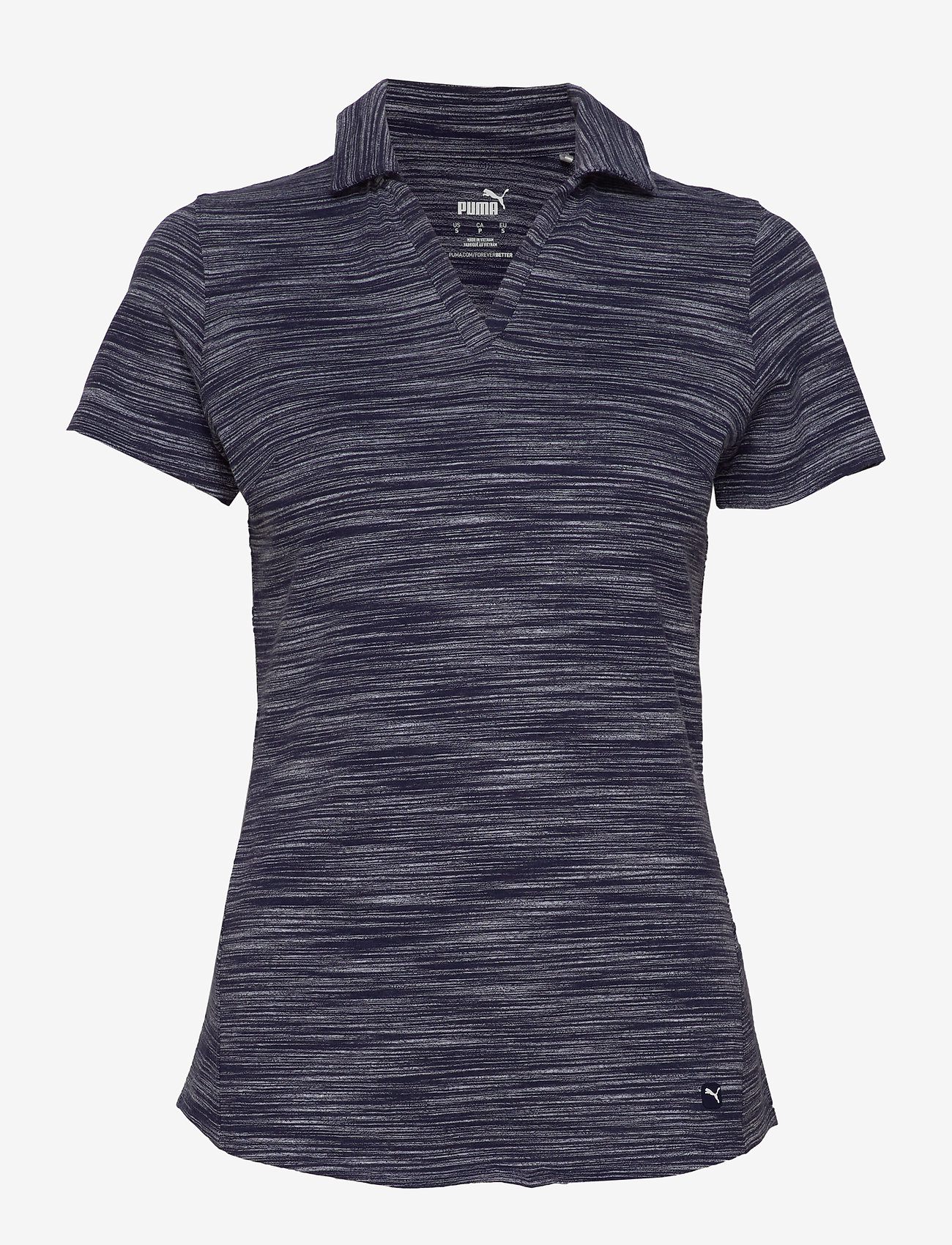 PUMA Golf - W Heather Slub Polo - peacoat heather - 2