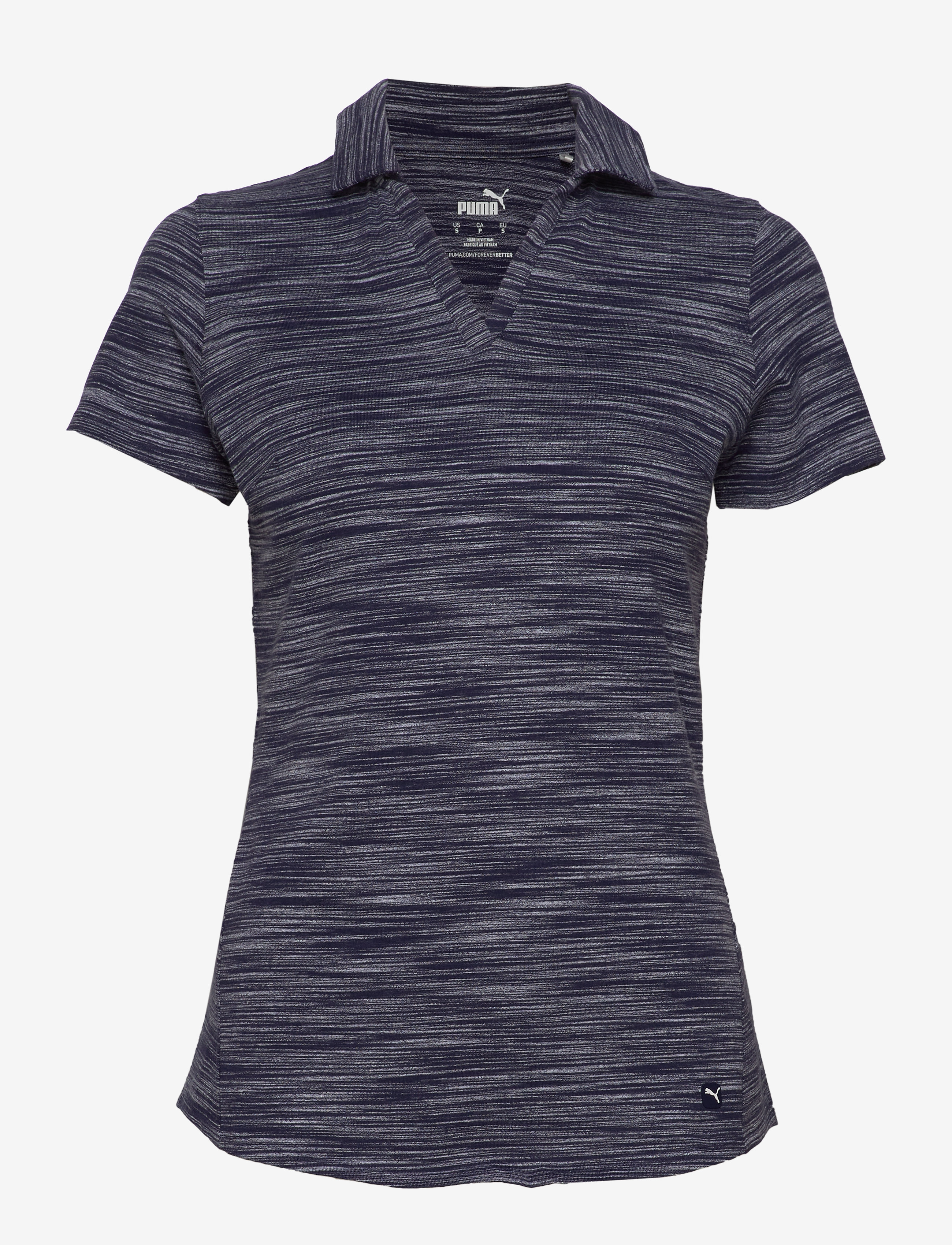 PUMA Golf - W Heather Slub Polo - peacoat heather - 2