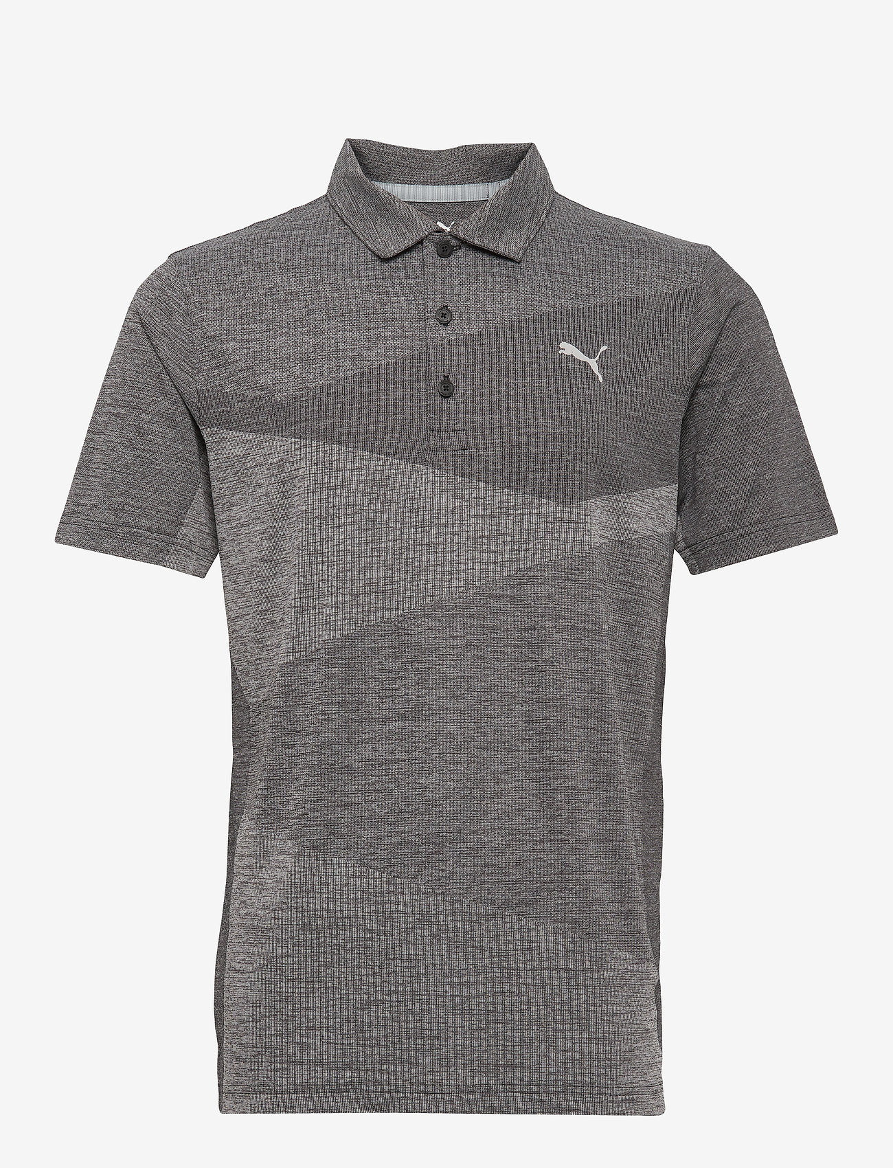 PUMA Golf - Alterknit Jacquard Polo - puma black heather - 0