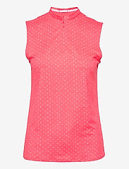 PUMA Golf - Cloudspun Sleeveless Polka Polo - berankoviai marškinėliai - ignite pink-bright white - 0